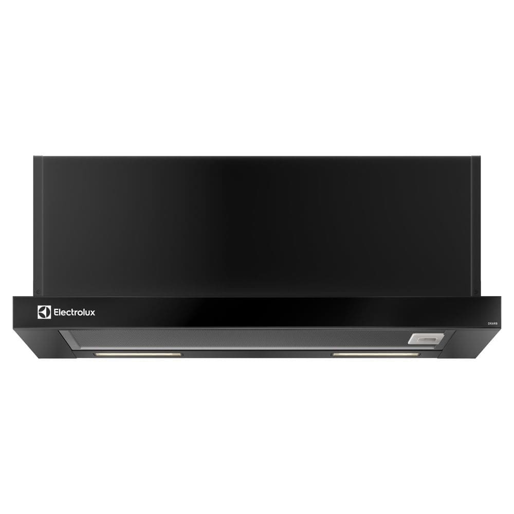 Depurador de Ar Electrolux 60cm Retrátil Preto Efficient com Luz de Led (DE6RB) - 110V