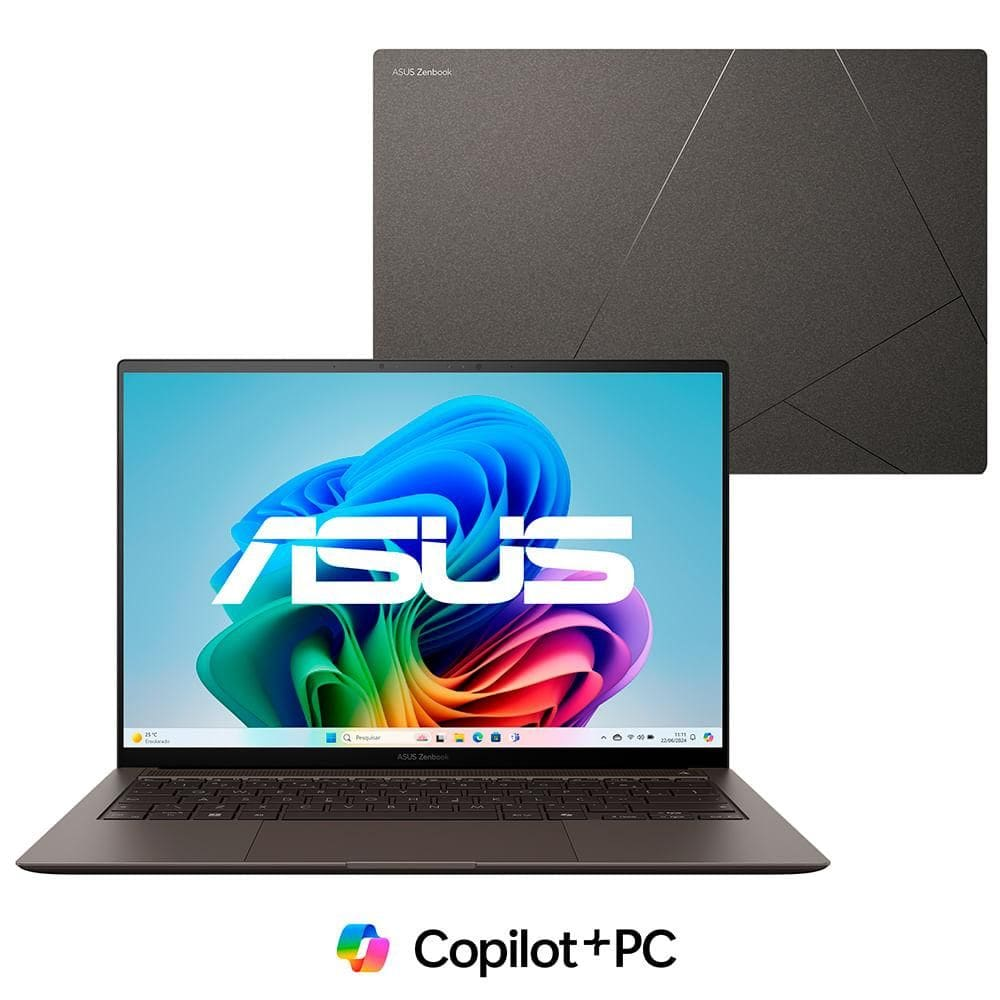 Notebook Asus Zenbook S 14, OLED Core Ultra 7, 32GB, 1000 GB, W11 Home, Tela 14" - UX5406SA-PZ172W - Bivolt Notebook Asus Zenbook S 14, OLED Core Ultra 7, 32GB, 1000 GB, W11 Home, Tela 14" - UX5406SA-PZ172W - Bivolt
