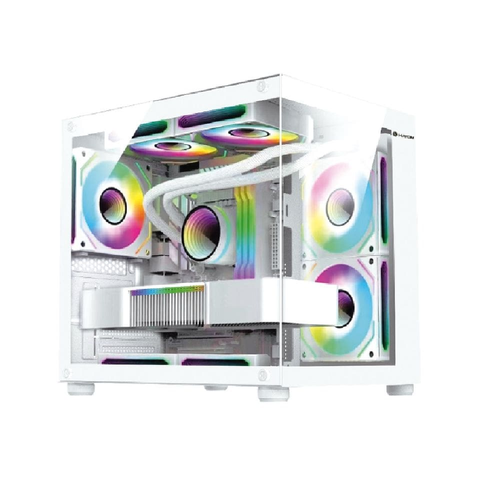 Gabinete Gamer Aquário HAYOM com 4 fans Inclusas MICRO ATX / MINI ATX - GB1797_WRITE Gabinete Gamer Aquário HAYOM com 4 fans Inclusas MICRO ATX / MINI ATX - GB1797_WRITE