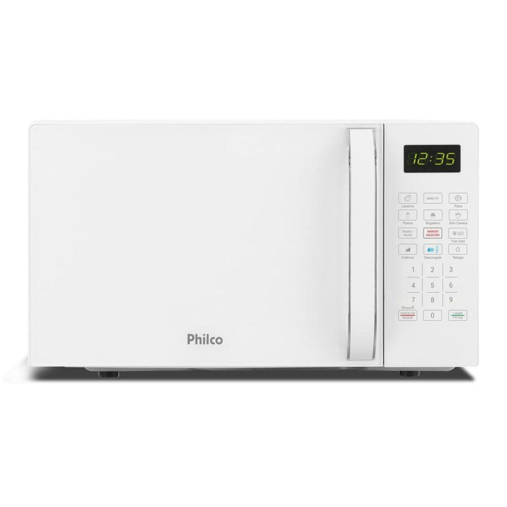 Microondas 20 Litros Limpa Fácil 1100w Branco Philco - PME25B - 220V Microondas 20 Litros Limpa Fácil 1100w Branco Philco - PME25B - 220V