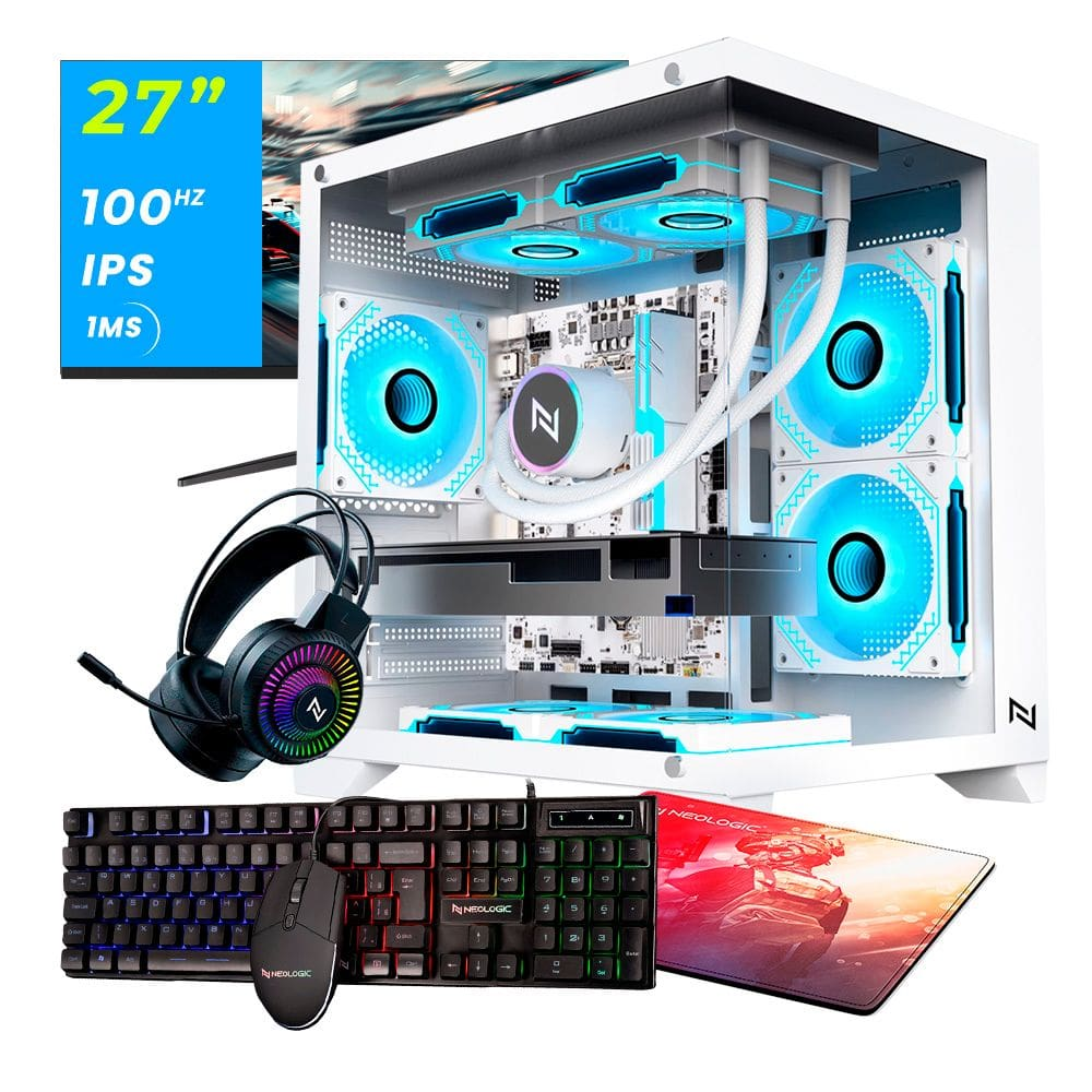 Pc Gamer Completo Ryzen 3 3200G, 16GB 3200Mhz, (Radeon Vega 8 Integrado), A520M, SSD 240GB, 500W 80 Plus, Monitor 27 100Hz, Neologic - NLI89124 Pc Gamer Completo Ryzen 3 3200G, 16GB 3200Mhz, (Radeon Vega 8 Integrado), A520M, SSD 240GB, 500W 80 Plus, Monitor 27 100Hz, Neologic - NLI89124