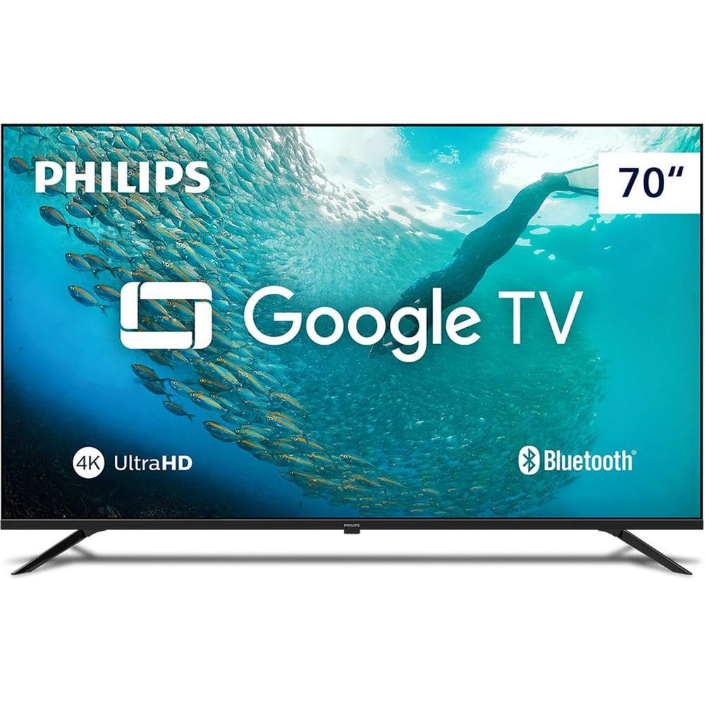 Smart Tv Philips 70 4k Google Tv Comando De Voz 70pug7019