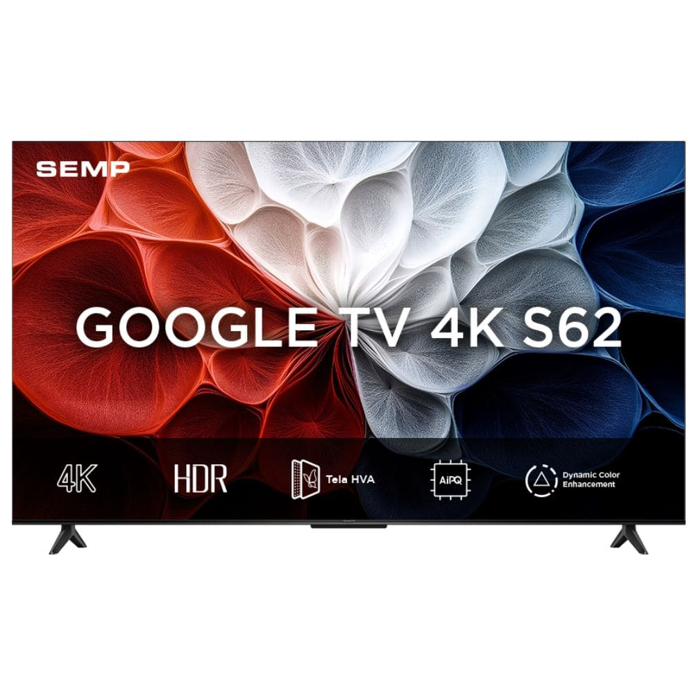 Smart TV Semp 50 Polegadas LED HVA 4K S62 WiFi Bluetooth Google TV 3 HDMI HDR10+ Dolby Audio 50S62 - 32061