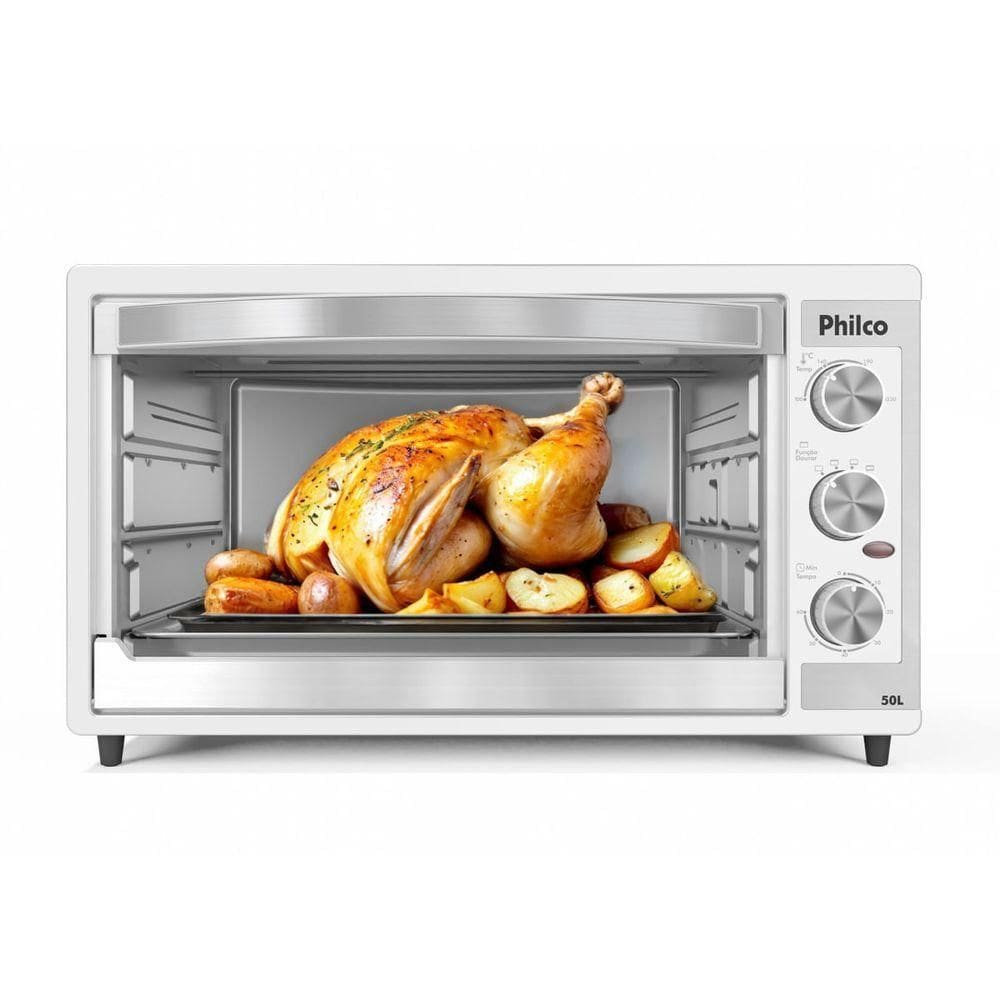 Forno Elétrico Branco Philco 50L Dupla Resistência PFE52B 110V - 110V