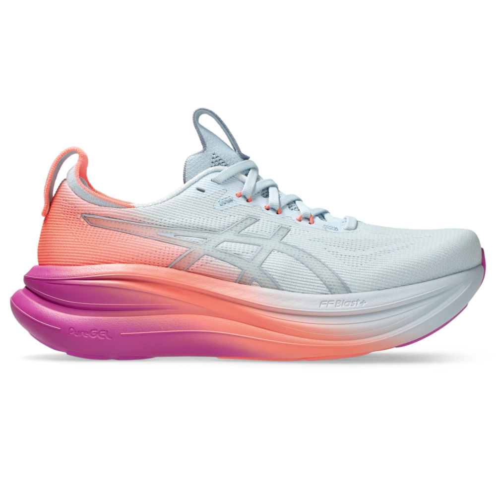 Tênis ASICS GEL Nimbus 28 - Feminino - SKY/DIGITAL SAKURA Tênis ASICS GEL Nimbus 28 - Feminino - SKY/DIGITAL SAKURA