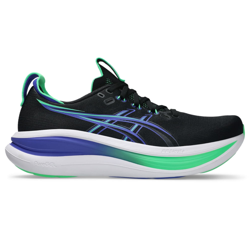 Tênis ASICS GEL Nimbus 28 - Masculino - BLACK/COBALT BURST Tênis ASICS GEL Nimbus 28 - Masculino - BLACK/COBALT BURST