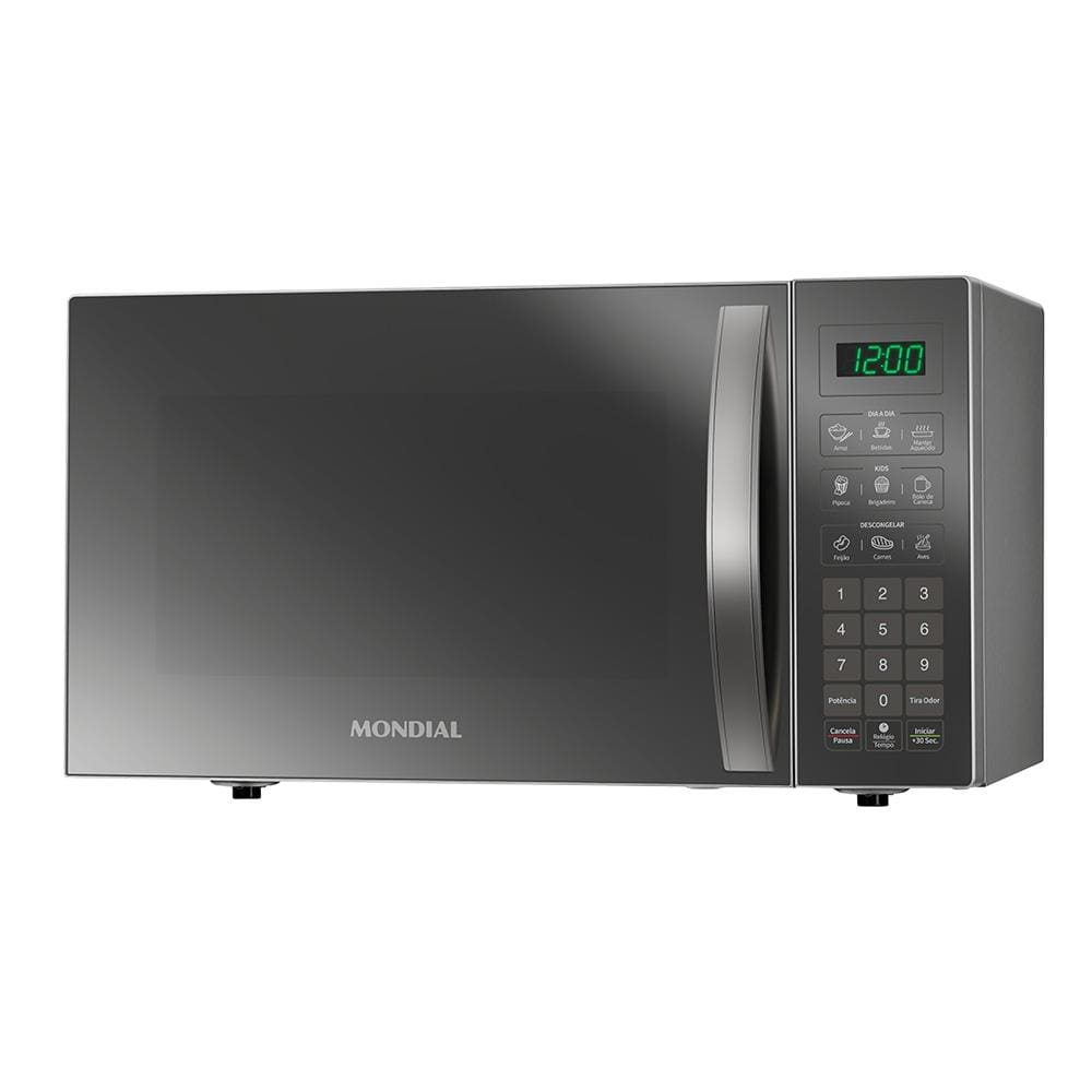Forno de Micro-ondas Mondial Line MO-02-34-E com Função Manter Aquecido Cinza Espelhado - 34L - 220V