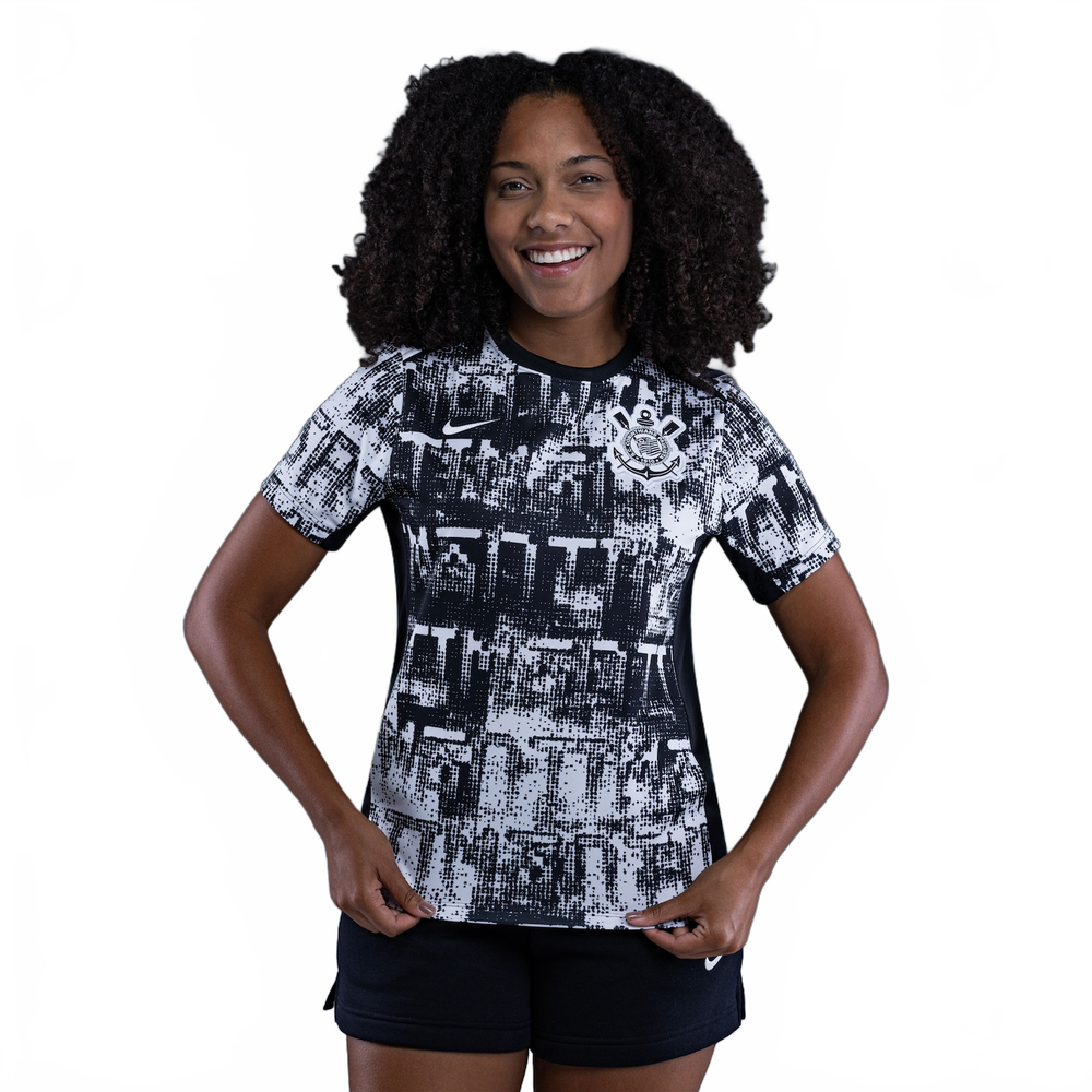Camiseta Corinthians Nike 2026 Pré-Jogo Feminina