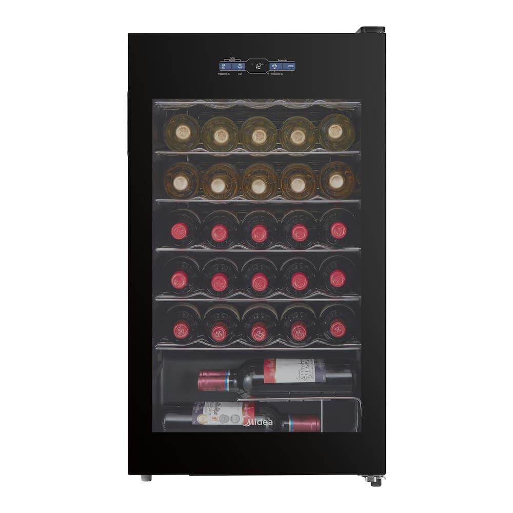 Adega Midea 34 Garrafas MDRW150FGGGL3 Porta de Vidro Painel Touch Bivolt Preta