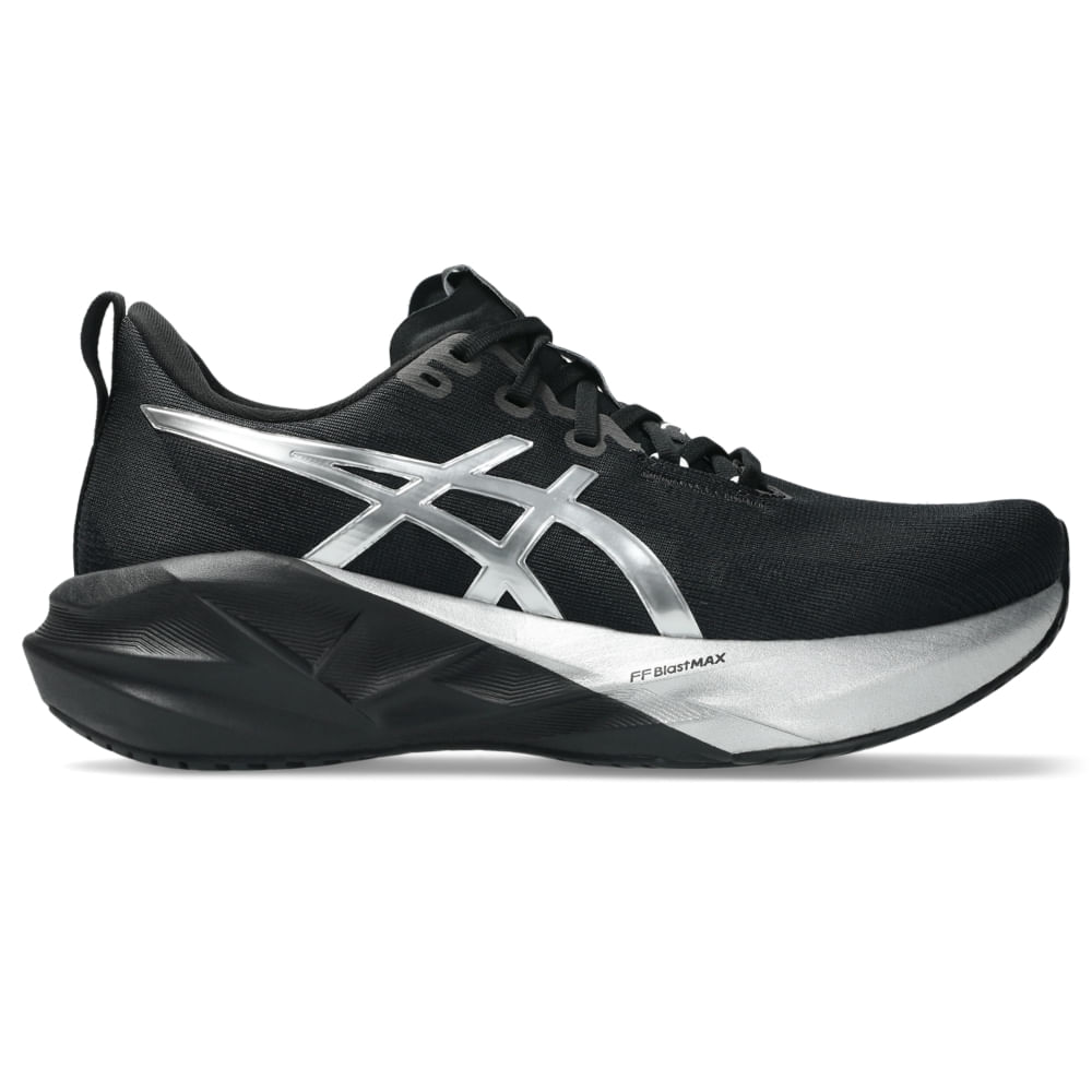 Tênis ASICS Novablast 5 Platinum - Feminino - Prata/Preto