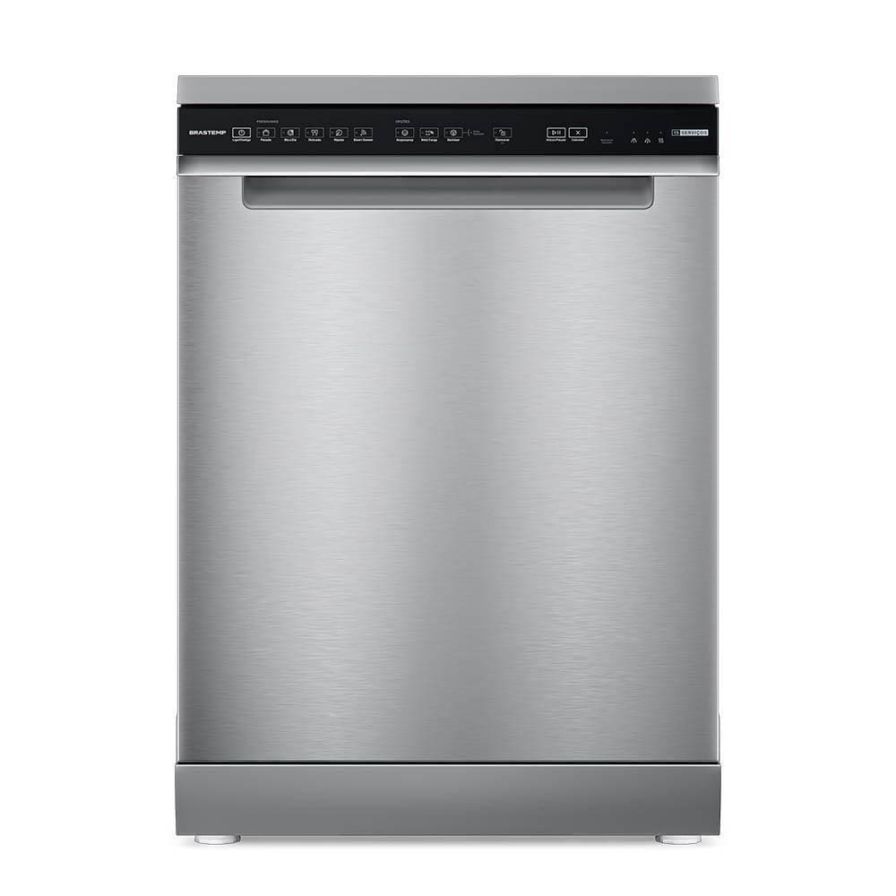 Lava-Louças Brastemp com Power Clean Inox com 15 Serviços, 05 Programas de Lavagem - BLF62A - 110V