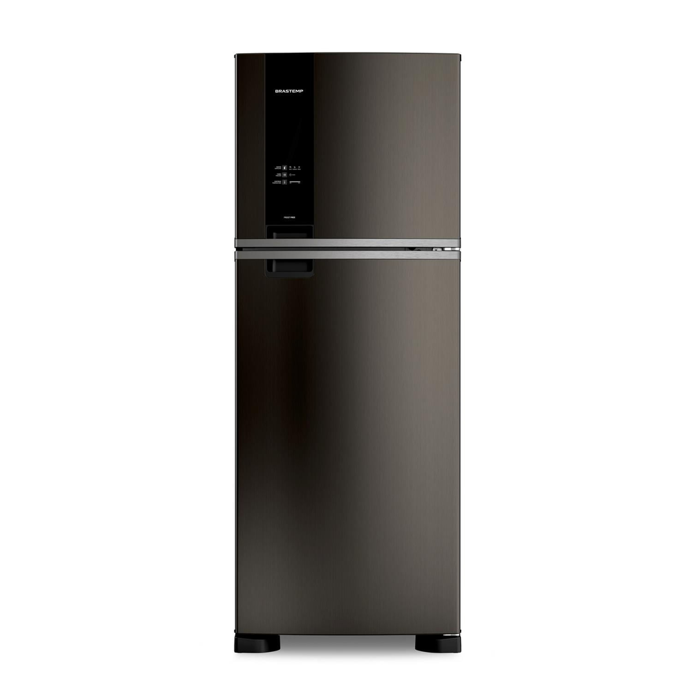 Geladeira Brastemp Eclipse Collection Frost Free Duplex A+++ 463 Litros Cor Black Inox Fresh Box E Cold Room - Brm55fe 110V