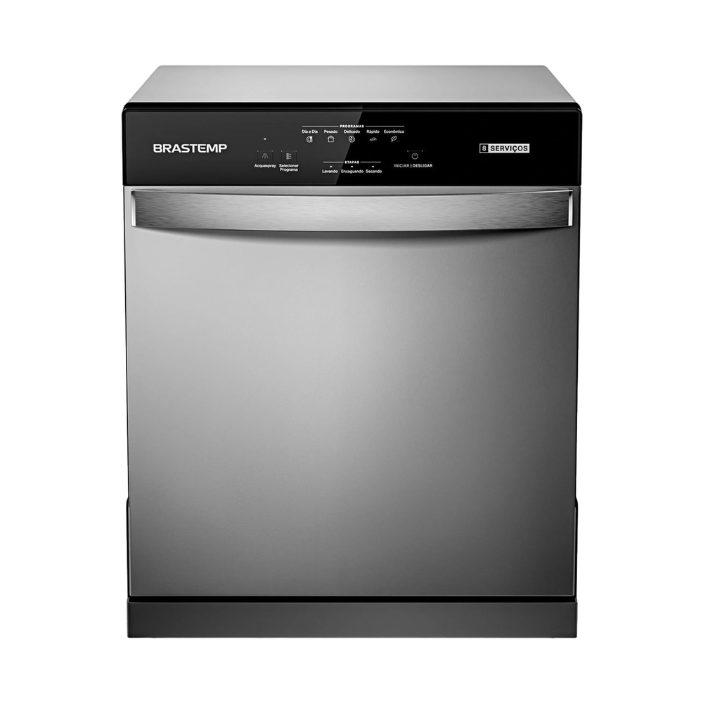 Lava Louças 8 Serviços Brastemp Cinza - Blf08bs 220V