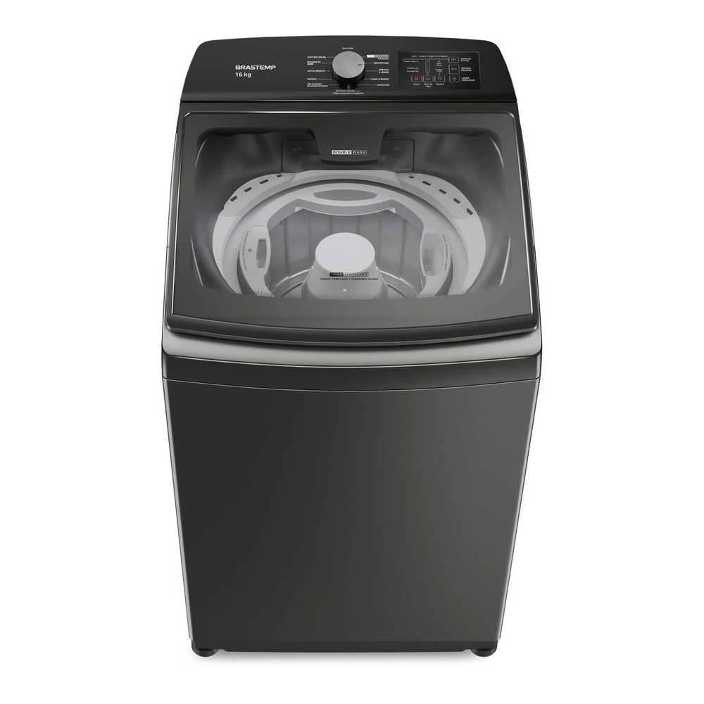 Máquina De Lavar Brastemp 16Kg Titânio Com Tecnologia Double Wash E Ciclo Tira Manchas Advanced - Bwd16a9 220V