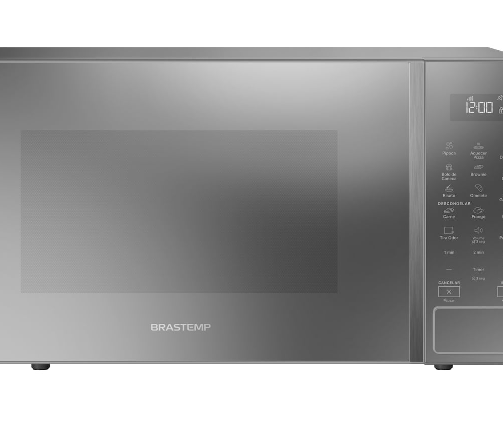 Micro-Ondas Brastemp 32 Litros Cor Cinza Espelhado Com Menu Gourmet - Bms46ar 110V