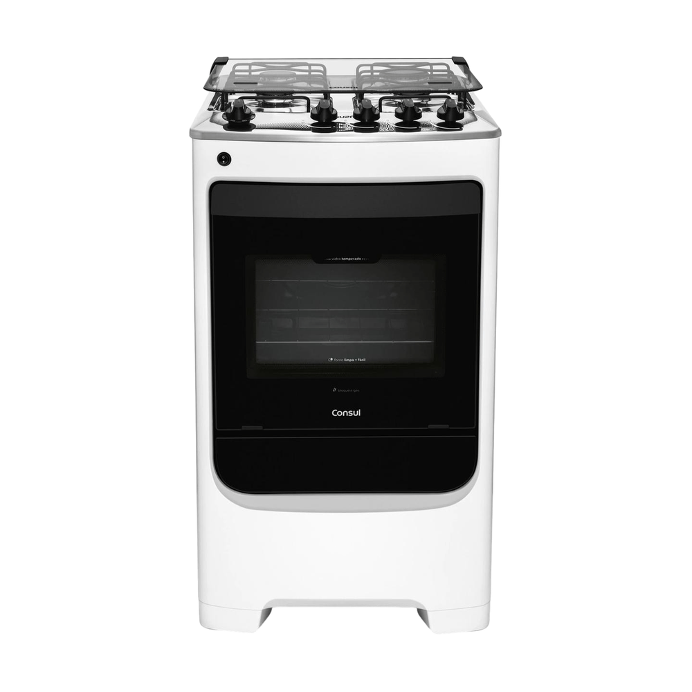 Fogão Consul 4 Bocas Branco Com Acendimento Automático - Cfo4nab Bivolt