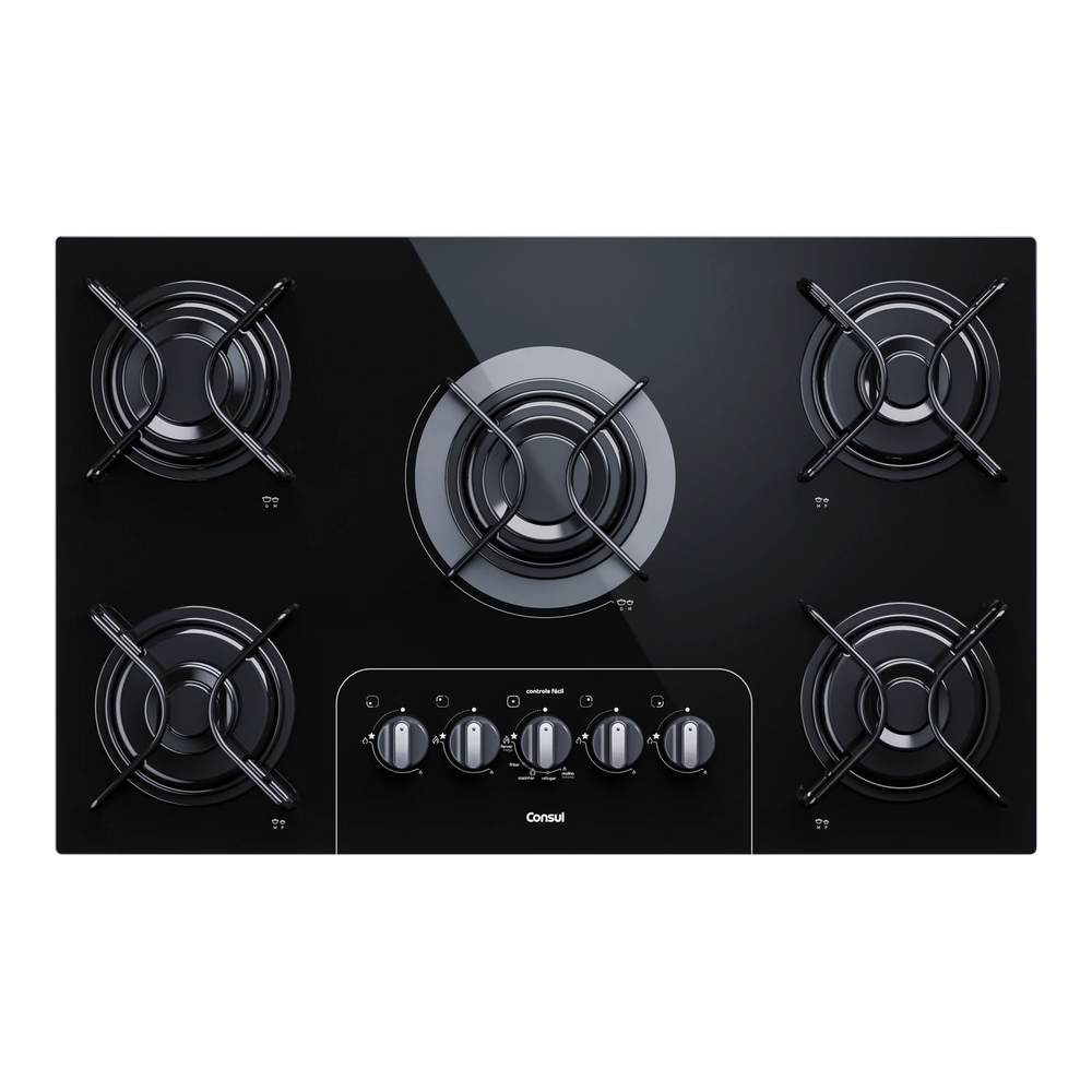 Cooktop 5 Bocas Consul Com Controle Fácil E Acendimento Automático - Cd075ae Bivolt