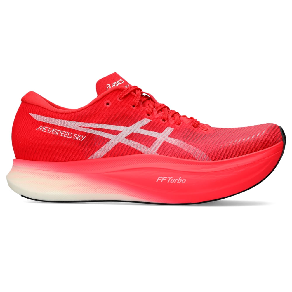 Tênis ASICS Metaspeed Sky+ - Unissex - Rosa/Branco