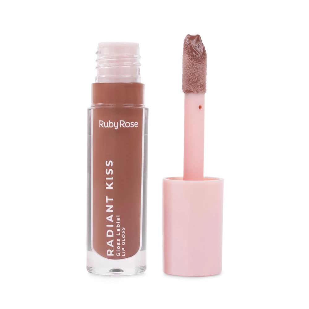 Gloss labial ruby rose radiant kiss rk30 marrom