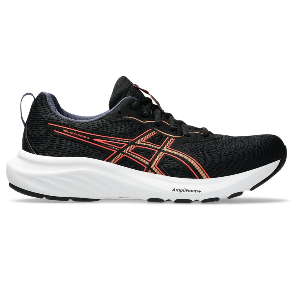 Tênis ASICS GEL-Contend 9 - Feminino - Preto/Rosa