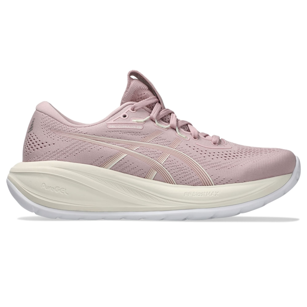 Tênis ASICS GEL-Cumulus 28 - Feminino - Bege/Rosa
