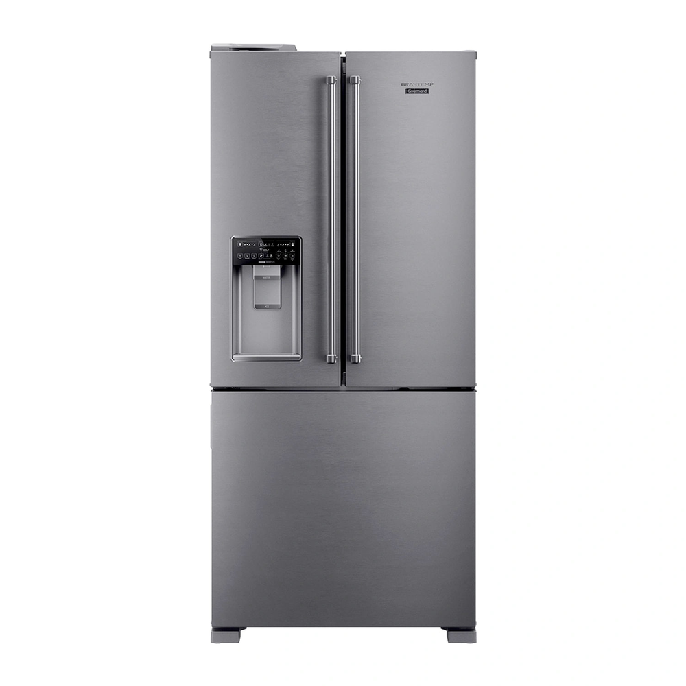 Geladeira Brastemp Gourmand Frost Free French Door Inox Com Água E Gelo Na Porta - Brh86mr 220V