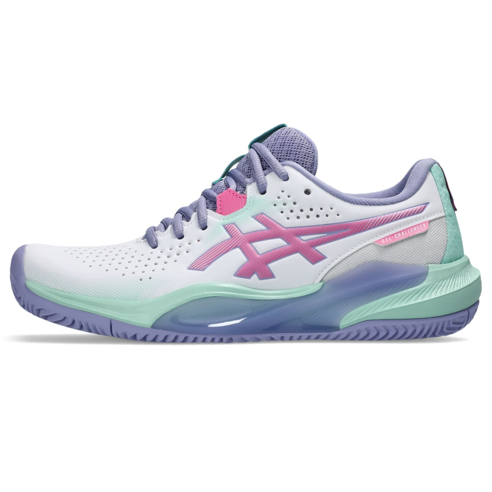 Tênis ASICS Gel-Challenger 15 Saibro - Feminino - Branco/Roxo