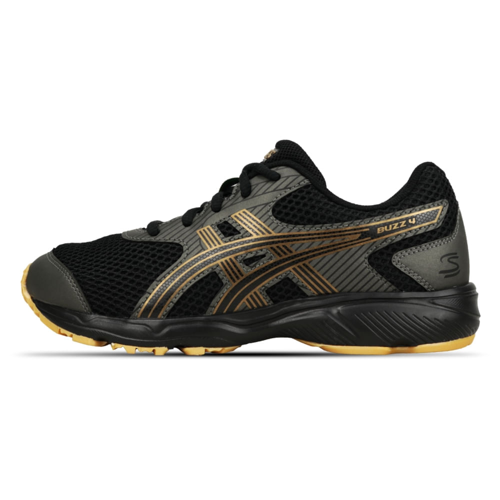 Tênis ASICS Buzz 4 Senna - Infantil - BLACK/PURE GOLD
