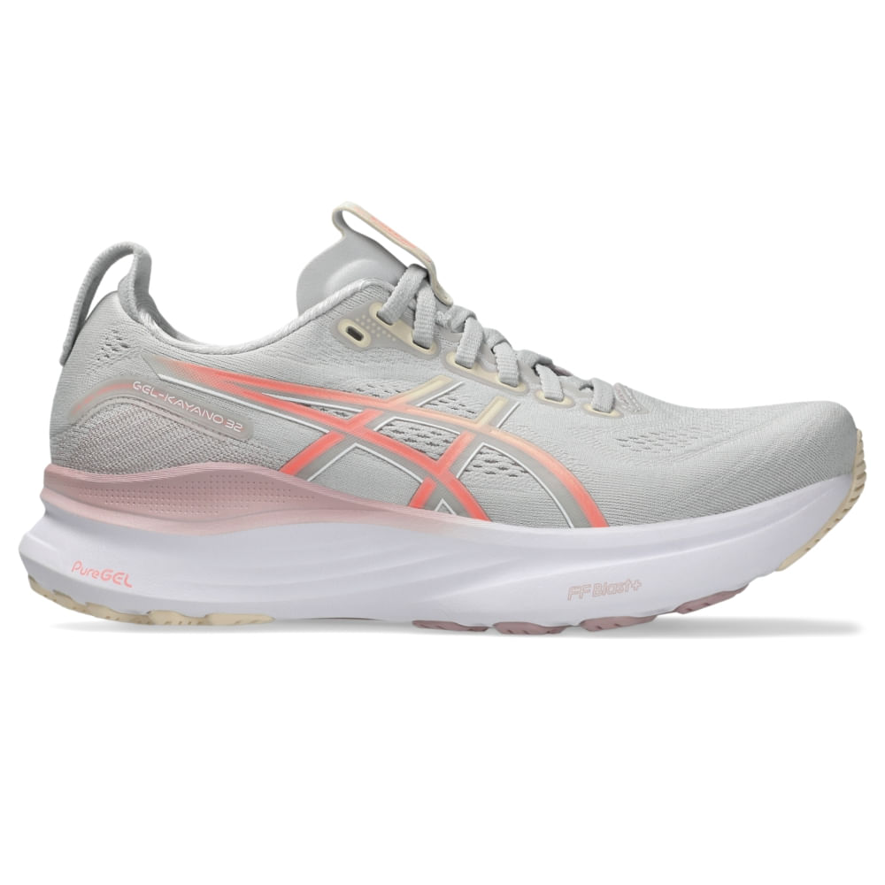 Tênis ASICS GEL-Kayano 32 - Feminino - Cinza/Laranja