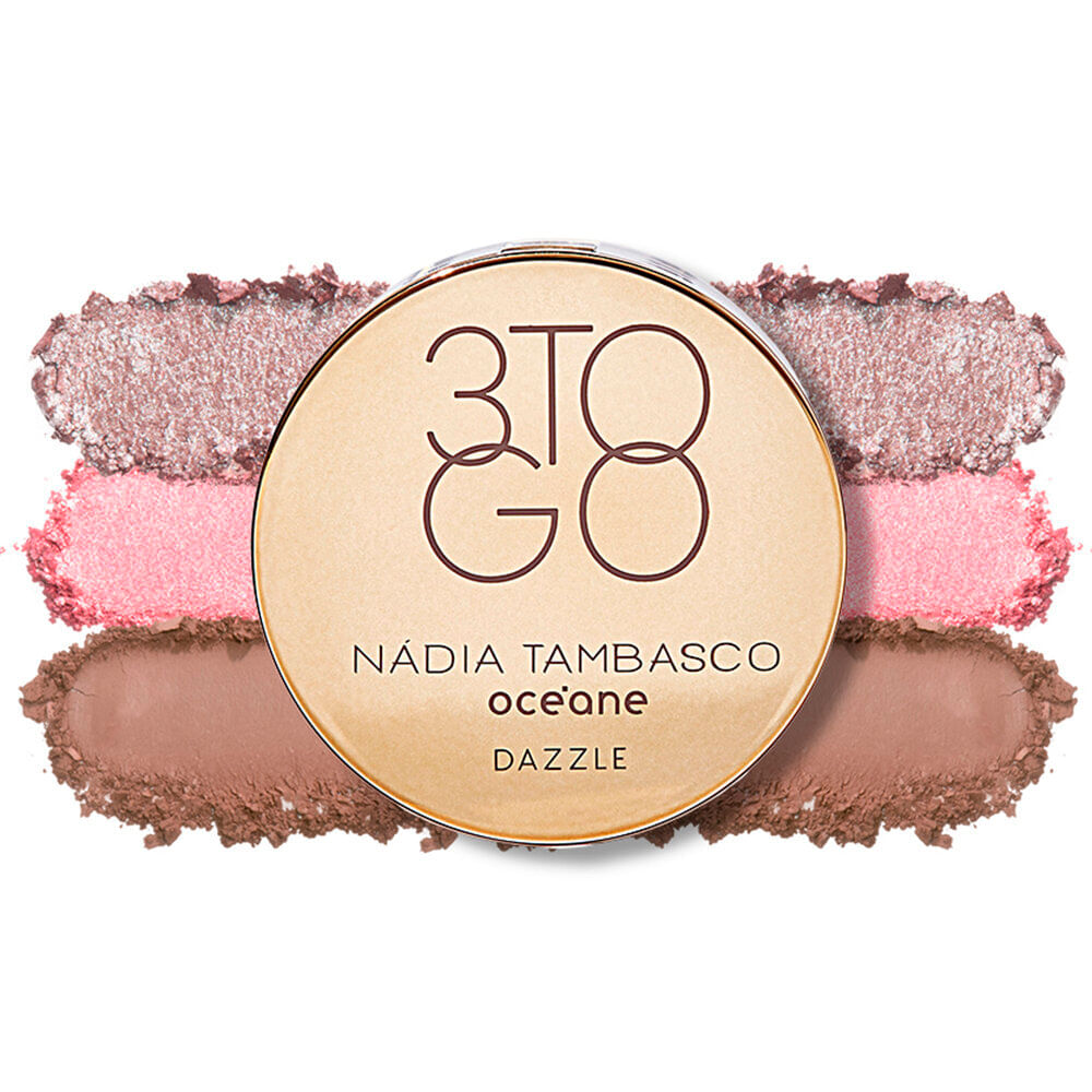 Trio de sombras océane by nádia tambasco 3 to go palette dazzle Trio de sombras océane by nádia tambasco 3 to go palette dazzle