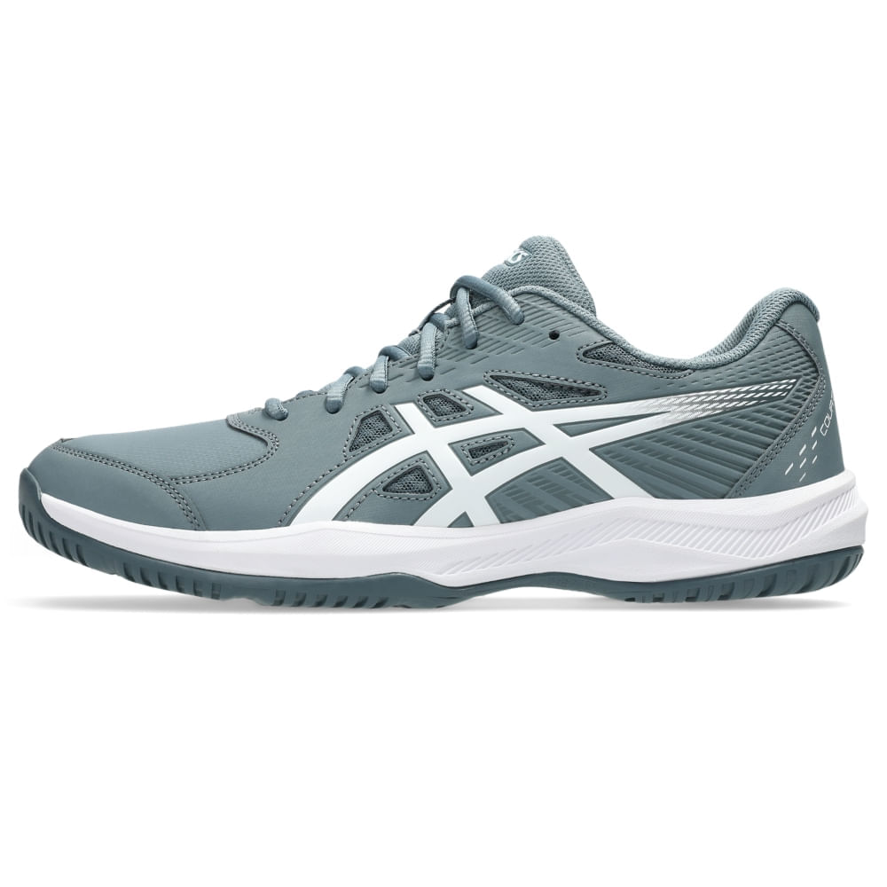 Tênis ASICS Court Slide 4 - Masculino - Cinza/Branco