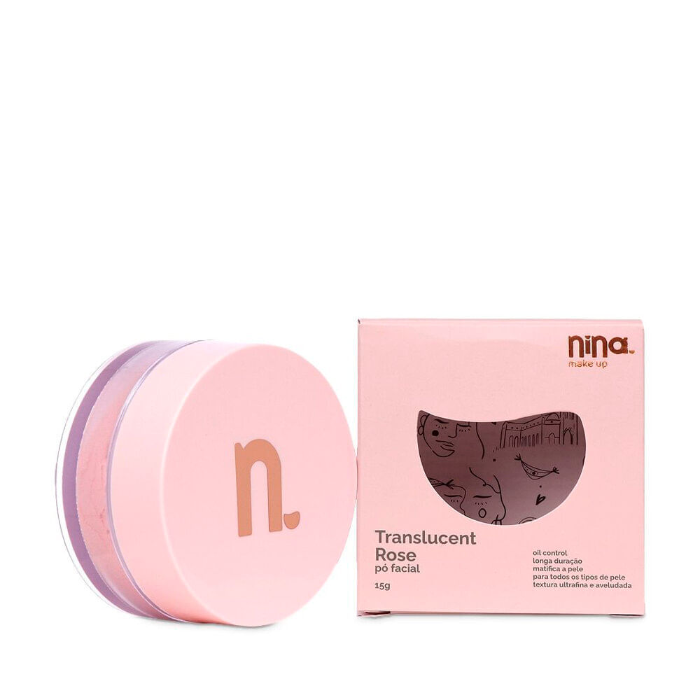 Pó solto nina makeup translucent rose