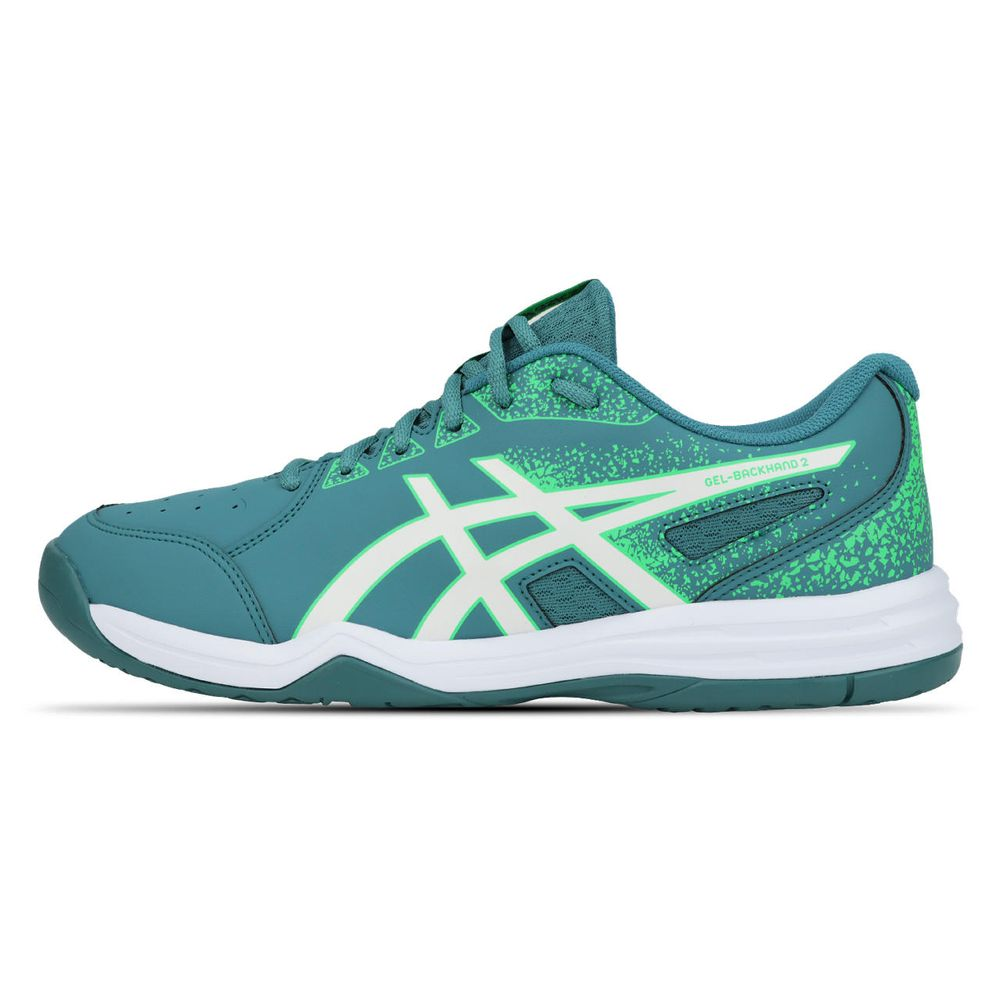Tênis ASICS Gel-Backhand 2 - Masculino - Azul/Verde