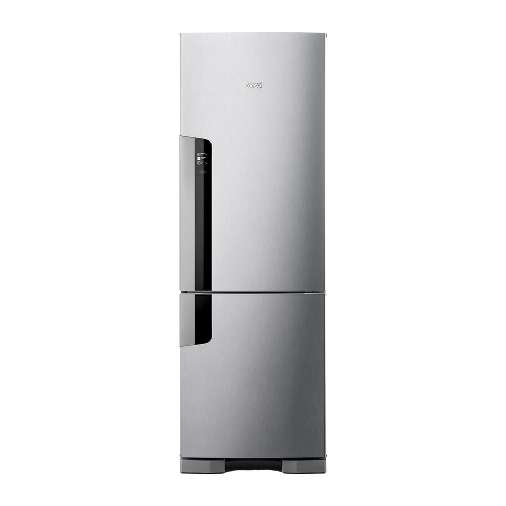 Geladeira Consul Frost Free Duplex 397 Litros Evox Com Freezer Embaixo - Cre44bk 220V