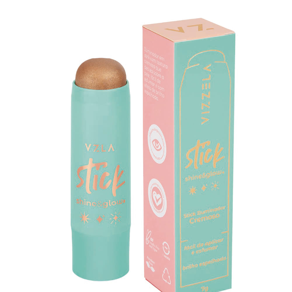 Iluminador stick vizzela shine e glow 03 7g