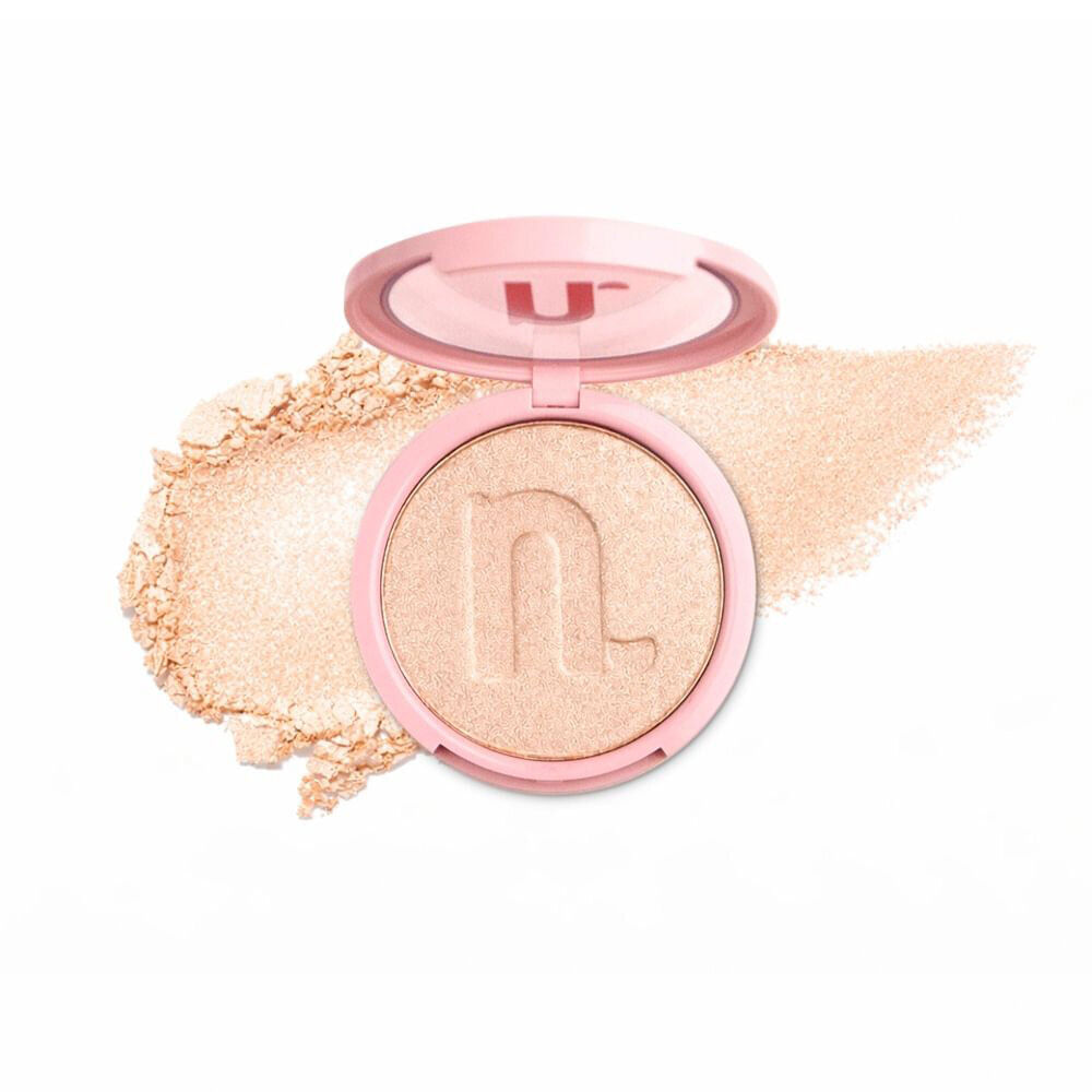 Iluminador compacto nina makeup instant glow champagne