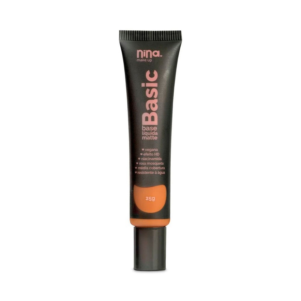 Base líquida nina makeup matte basic cor 7