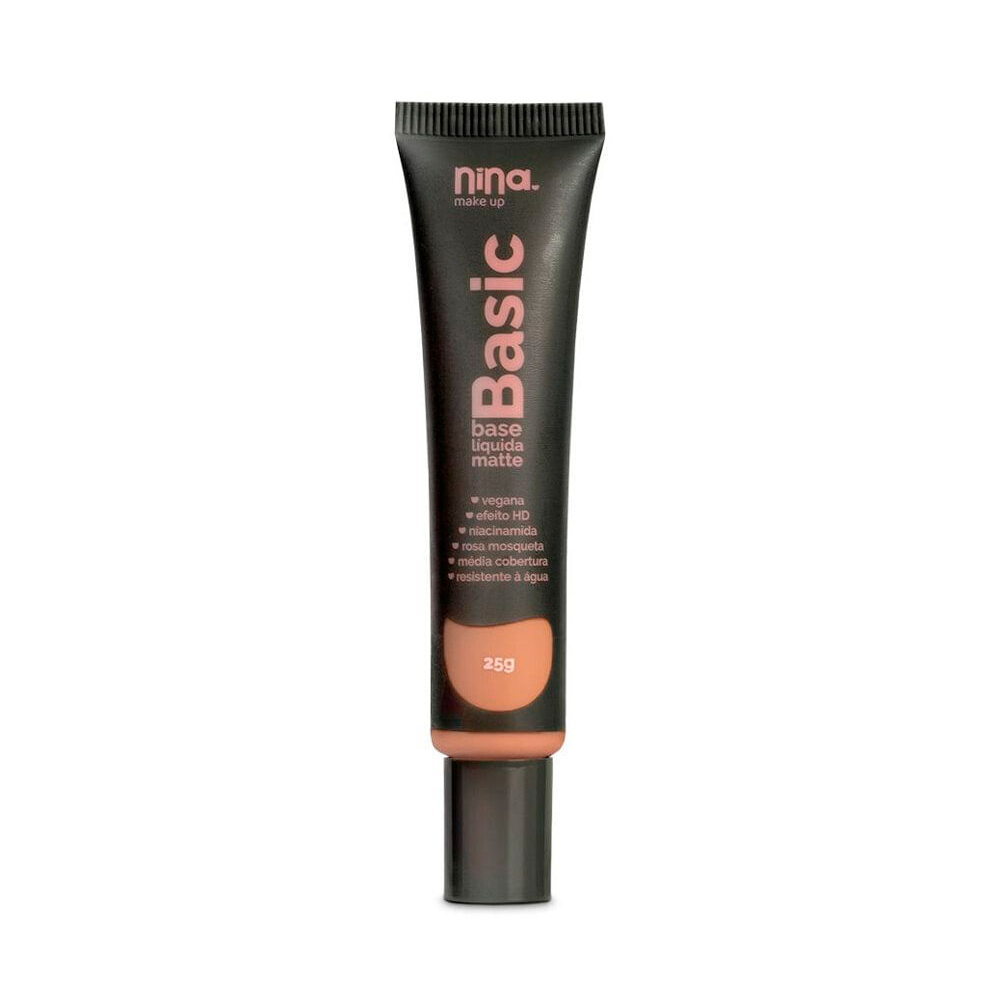 Base líquida nina makeup matte basic cor 8