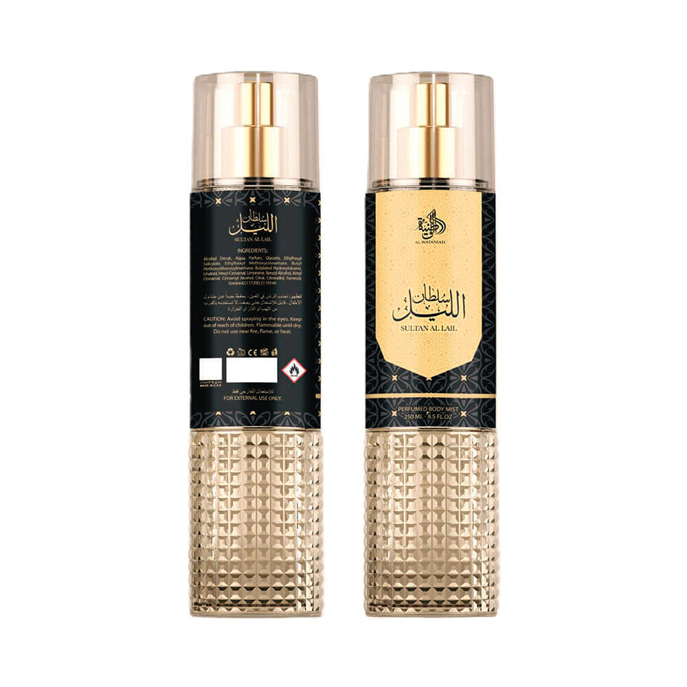 Perfume masculino al wataniah sultan al lail perfumed body mist 250ml
