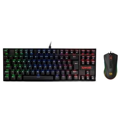 Kit Gamer Redragon Teclado Mecânico Kumara, RGB, Switch Outemu Blue, PT + Mouse Cobra M711, Chroma, 10000DPI, Preto - S118 Kit Gamer Redragon Teclado Mecânico Kumara, RGB, Switch Outemu Blue, PT + Mouse Cobra M711, Chroma, 10000DPI, Preto - S118