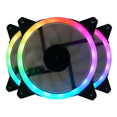 Kit com 3 Ventoinhas Redragon, 120mm, RGB, Preto - GC-F011 Kit com 3 Ventoinhas Redragon, 120mm, RGB, Preto - GC-F011