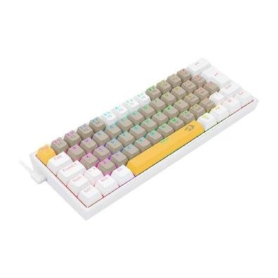 Teclado Mecânico Gamer Redragon Fizz, RGB, Switch Brown, Layout 60%, USB, ABNT2, Amarelo, Cinza e Branco - K617RGB-YLEGYEWT (PT-BROWN) Teclado Mecânico Gamer Redragon Fizz, RGB, Switch Brown, Layout 60%, USB, ABNT2, Amarelo, Cinza e Branco - K617RGB-YLEGYEWT (PT-BROWN)