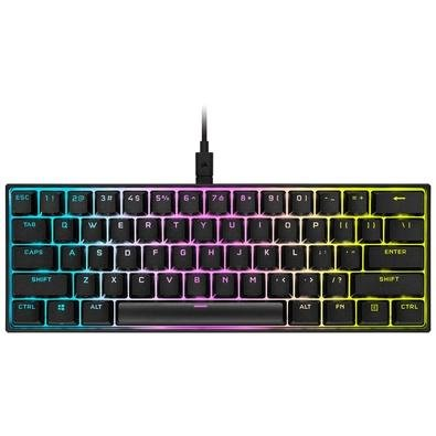 Teclado Mecânico Gamer Corsair K65 Mini, RGB, USB, Switch Cherry MX Speed, Compacto, US, Preto - CH-9194014-NA Teclado Mecânico Gamer Corsair K65 Mini, RGB, USB, Switch Cherry MX Speed, Compacto, US, Preto - CH-9194014-NA