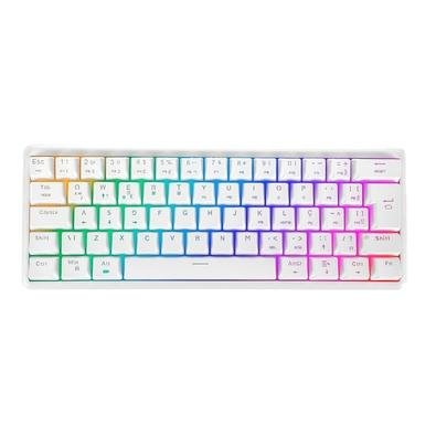 Teclado Sem Fio Gamer Motospeed, RGB, Wireless e Bluetooth, Switch Red, US, Branco - SK66 Teclado Sem Fio Gamer Motospeed, RGB, Wireless e Bluetooth, Switch Red, US, Branco - SK66