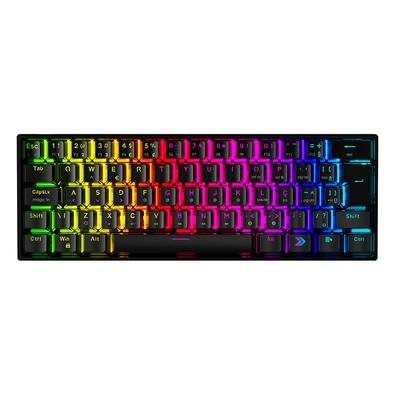 Teclado Mecânico Gamer KBM! GAMING TG600, Preto, 60% e ABNT2, RGB, Switch Gateron Blue - KGTG600PTAZ Teclado Mecânico Gamer KBM! GAMING TG600, Preto, 60% e ABNT2, RGB, Switch Gateron Blue - KGTG600PTAZ