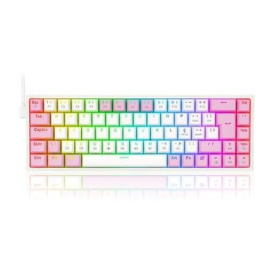 Teclado Mecânico Gamer Redragon Castor, RGB, Switch Brown, ABNT2, Branco e Rosa - K631WP-RGB (PT-BROWN) Teclado Mecânico Gamer Redragon Castor, RGB, Switch Brown, ABNT2, Branco e Rosa - K631WP-RGB (PT-BROWN)