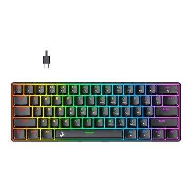 Teclado Mecânico Gamer Rise Mode GM1 Black, RGB, Switch Outemu Blue - RM-TCM-GM1-BBLUE Teclado Mecânico Gamer Rise Mode GM1 Black, RGB, Switch Outemu Blue - RM-TCM-GM1-BBLUE