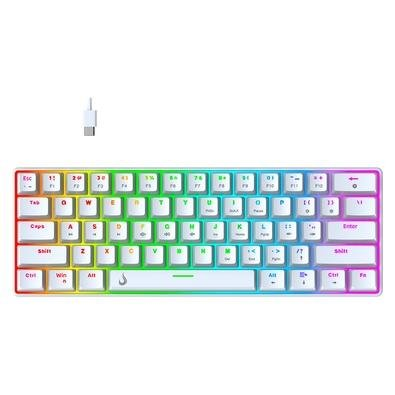 Teclado Mecânico Gamer Rise Mode GM1 White, RGB, Switch Outemu Blue - RM-TCM-GM1-WBLUE Teclado Mecânico Gamer Rise Mode GM1 White, RGB, Switch Outemu Blue - RM-TCM-GM1-WBLUE