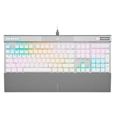 Teclado Mecânico Gamer Corsair K70 RGB Pro, Corsair OPX, Branco, Branco PBT Keycaps, US - CH-910951A-NA Teclado Mecânico Gamer Corsair K70 RGB Pro, Corsair OPX, Branco, Branco PBT Keycaps, US - CH-910951A-NA