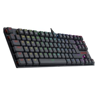 Teclado Mecânico Gamer Redragon APS, RGB, Switch Redragon Blue, ABNT2, Preto - Low Profile - K607 RGB (PT-BLUE) Teclado Mecânico Gamer Redragon APS, RGB, Switch Redragon Blue, ABNT2, Preto - Low Profile - K607 RGB (PT-BLUE)